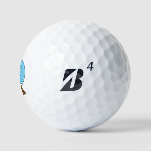 Schneegolle mit dem Weihnachtsklaus | Personalisie Golfball (Logo)