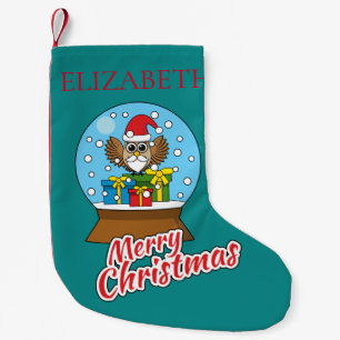 Schneegolle mit dem Weihnachtsklaus Personalisie Kleiner Weihnachtsstrumpf