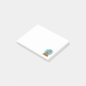 Schneegolle mit dem Weihnachtsklaus Post-it Klebezettel (angewinkelt)