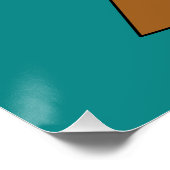 Schneegolle mit dem Weihnachtsklaus Poster (Ecke)