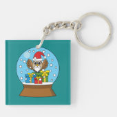 Schneegolle mit dem Weihnachtsklaus Schlüsselanhänger (Rückseite)