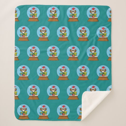 Schneegolle mit dem Weihnachtsklaus Sherpadecke (Vorderseite)