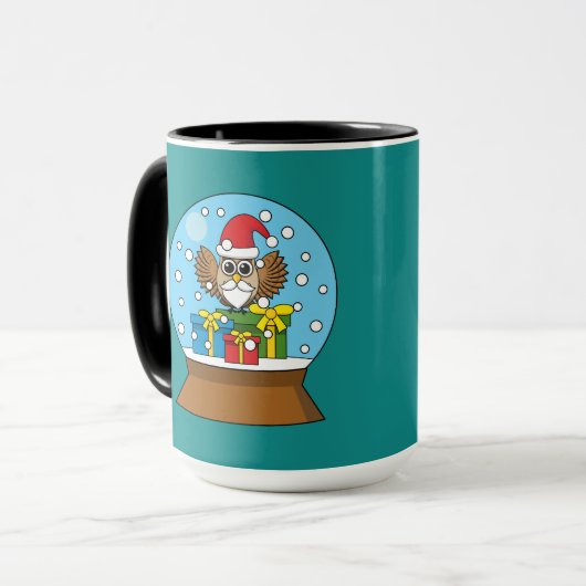 Schneegolle mit dem Weihnachtsklaus Tasse (Vorderseite Links)