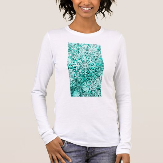 Schneegrüner Langschläfer-T - Shirt (Vorderseite)