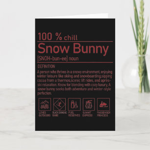Schneehäschen-Definition Lustig Trendiger Winter-S Karte