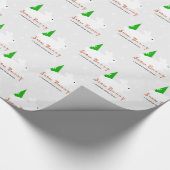 Schneehäschen-Weihnachtspapier Geschenkpapier (Ecke)