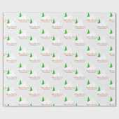 Schneehäschen-Weihnachtspapier Geschenkpapier (Flach)