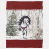 Schneehase und Kardinal Fleece Blanket (Vorderseite)
