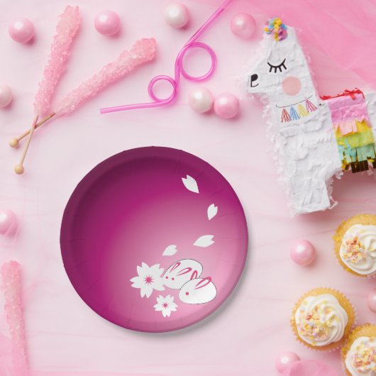 Schneehasen und Sakura Pappteller (Party)