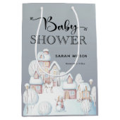 Schneehaus Babydusche Geschenktasche Mittlere Geschenktüte (Vorderseite)