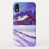 Schneehaus in Winterlandschaft Case-Mate iPhone Hülle (Rückseite)