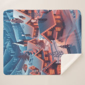 Schneehäuser mit Weihnachtsbeleuchtung Sherpadecke (Vorderseite (Horizontal))