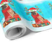 Schneehirte mit Weihnachtsgeschenken Geschenkpapier (Rolleneckpunkt)