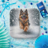 Schneehirte Pappteller (Party)