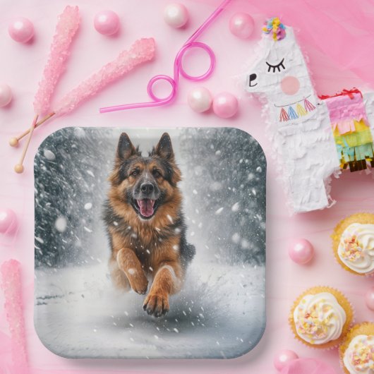 Schneehirte Pappteller (Party)