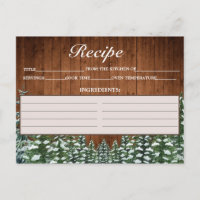 Schneeholz & Wald Land Kiefern Rezeptkarte