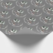 Schneehuhn und Pinienbäume Geschenkpapier (Ecke)