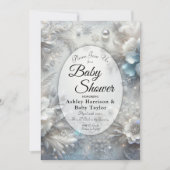 Schneehühnchen in Frozen Blütendusche Einladung (Vorderseite)
