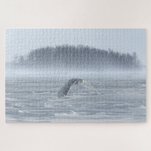 Schneehühner fliegen im Winter Puzzle (Horizontal)