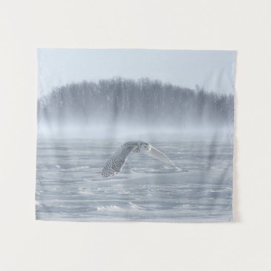 Schneehühner fliegen im Winter Wandteppich (Vorderseite (Horizontal))