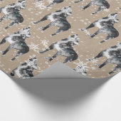 Schneehuhwinterwölfe - Wölf Kraft Papier Wrapper Geschenkpapier (Ecke)