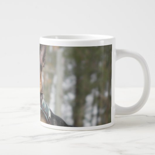 Schneehund Jumbo-Tasse (Rechts)