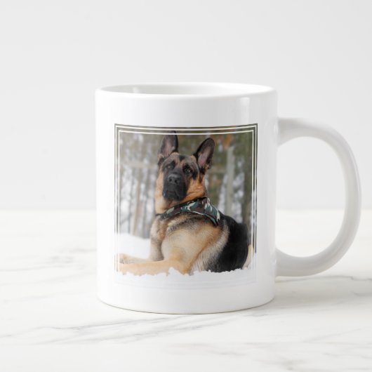 Schneehund Jumbo-Tasse (Rechts)