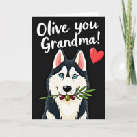 Schneehund Oma ich liebe dich Karte