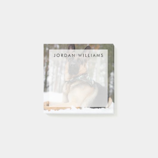 Schneehund Post-it Klebezettel (Vorderseite)