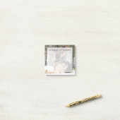 Schneehund Post-it Klebezettel (Auf Schreibtisch)