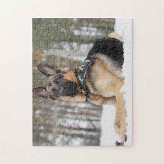 Schneehund Puzzle (Vertikal)