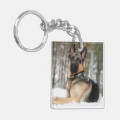 Schneehund Schlüsselanhänger (Vorderseite links)