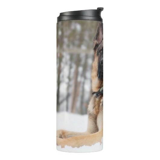 Schneehund Thermosbecher (Nach links gedreht)