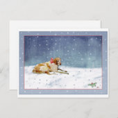 Schneehundkarte Postkarte (Vorne/Hinten)