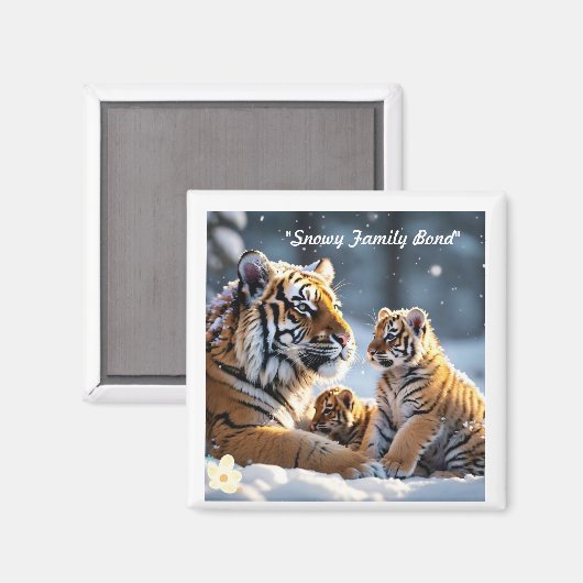 "Schneehütte der Tiger-Liebe" Magnet (Vorderseite/Rückseite)
