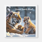 "Schneehütte der Tiger-Liebe" Magnet (Vorne)