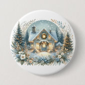 Schneehütte-Glüh-Szene Button (Vorderseite)