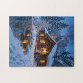 Schneehütte im Wald Puzzle (Horizontal)