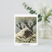 Schneehütte (Kabine im Schnee) Postkarte (Stehend Vorderseite)