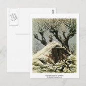 Schneehütte (Kabine im Schnee) Postkarte (Vorne/Hinten)