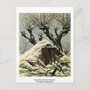Schneehütte (Kabine im Schnee) Postkarte
