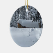 Schneehütte Keramik Ornament (Rechts)