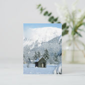 Schneehütte Postkarte (Stehend Vorderseite)
