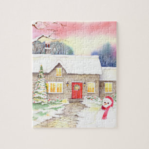 Schneehütte Puzzle