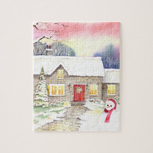 Schneehütte Puzzle (Vertikal)