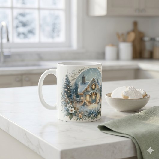 Schneehütten-Glüh-Szene Kaffeetasse