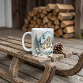Schneehütten-Glüh-Szene Kaffeetasse