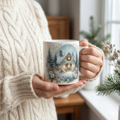 Schneehütten-Glüh-Szene Kaffeetasse