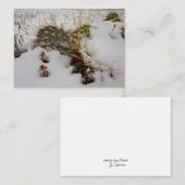 Schneekaktus-Urlaubskarte Mitteilungskarte (Vorne/Hinten)