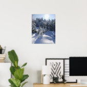 Schneekalte Winterlandschaft 2 Poster (Heimbüro)